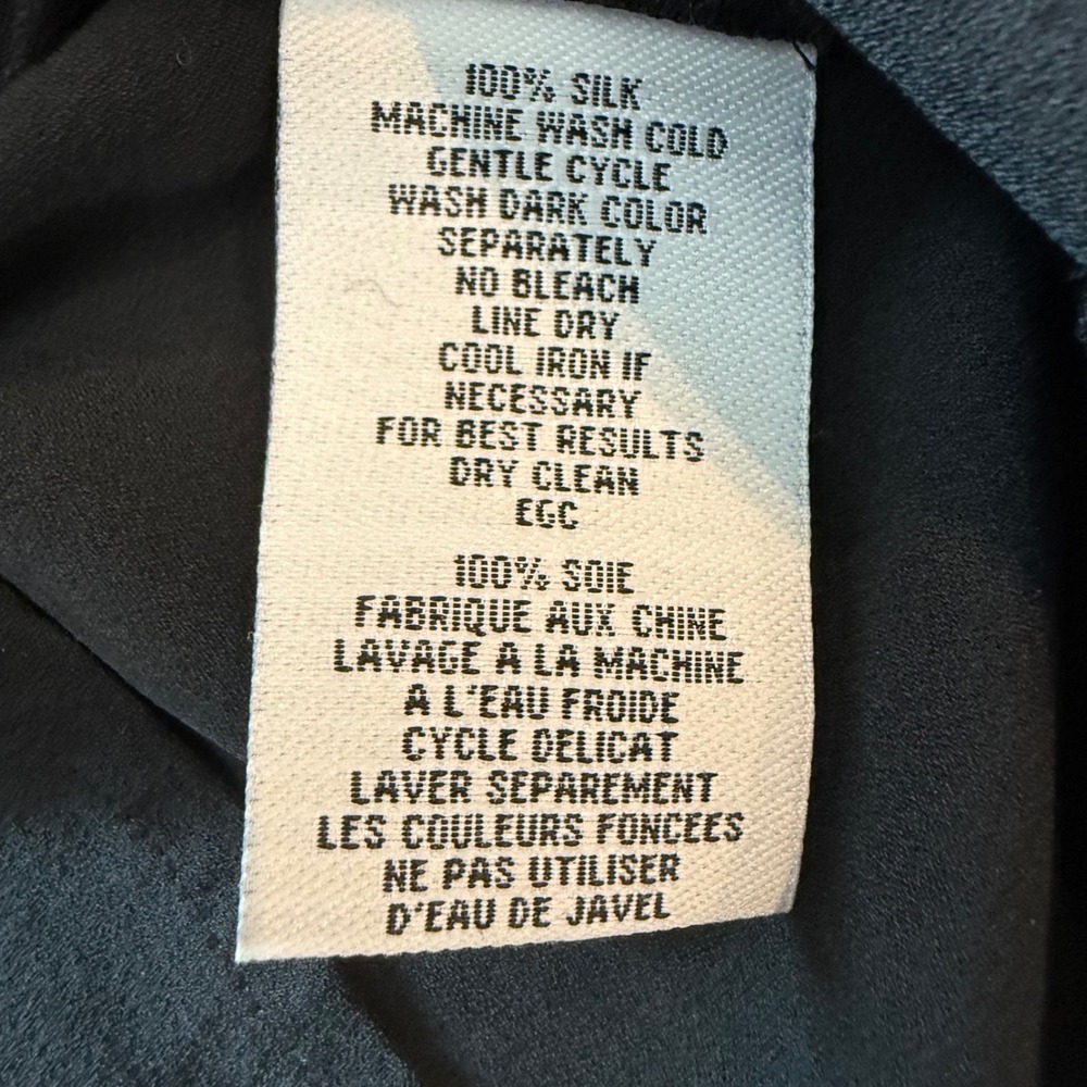 Eileen Fisher Black Silk Short Sleeve Round Neck Minimalist Career Top Med EUC - Picture 7 of 10